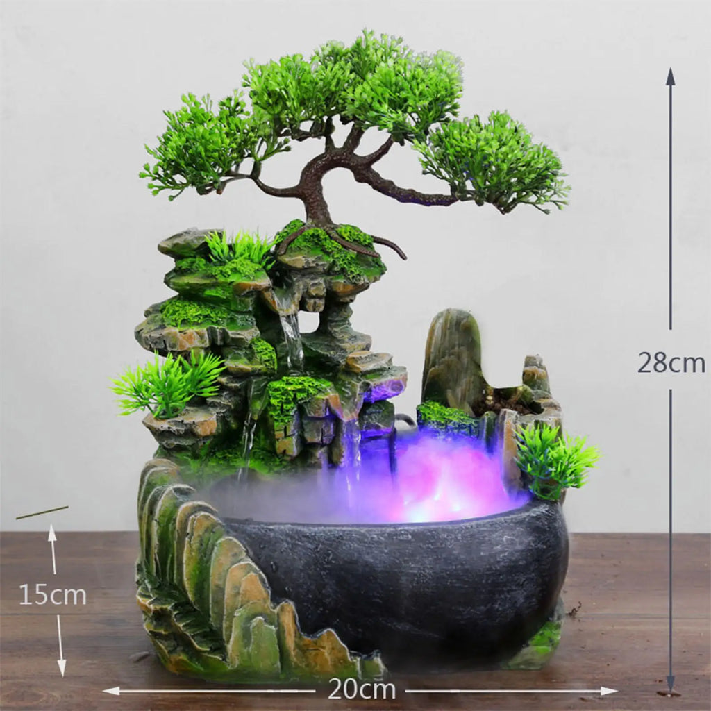 Tabletop Fountain Indoor Rockery Waterfall Humidifier Fountain - Calming and Relaxing , Relaxation Bedroom Decoration