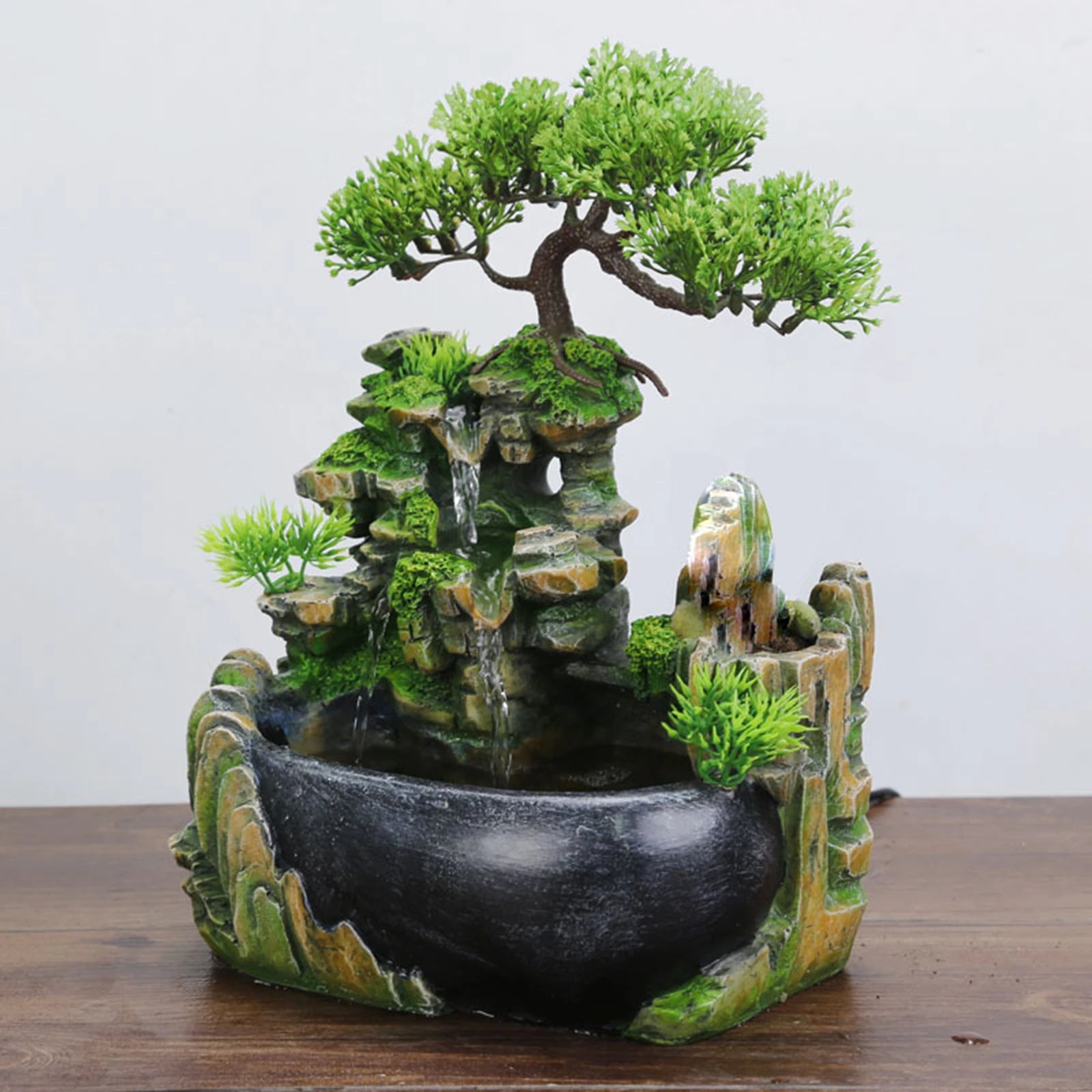 Tabletop Fountain Indoor Rockery Waterfall Humidifier Fountain - Calming and Relaxing , Relaxation Bedroom Decoration