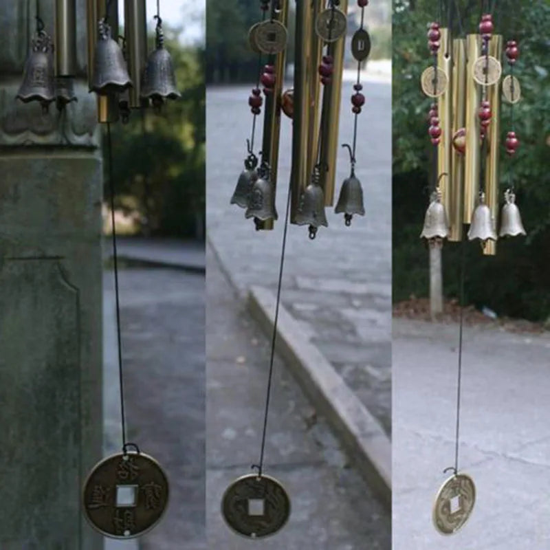 Wind Chime Angel Metal Aluminum Tubes Bell Wind Chime Creative Hollow Home Garden Wall Hanging Decoration Handmade Gift