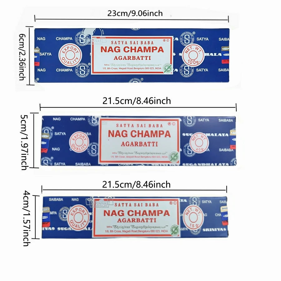 Satya Sai Baba Nag Champa Incense Sticks, 15-gram/40-gram/100-gram(Pack of 1)