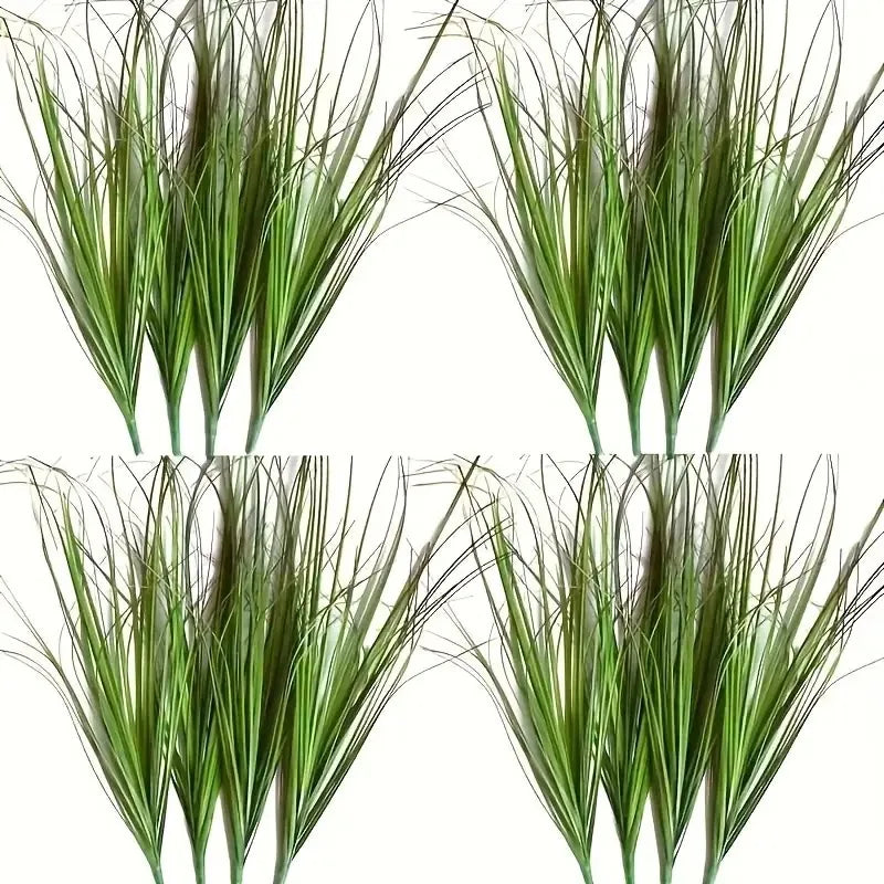 10 PCS Artificial Green Plants- Resin Onion Grass Suitable for Indoor/Outdoor Decoration- Can Used Festive Weddings Decorations