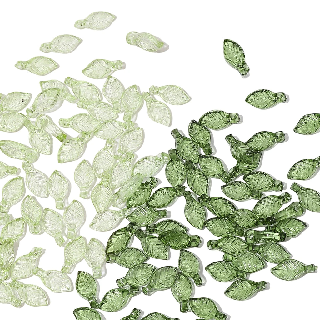 10/50Pcs Acrylic Mini Tree Leaf Beads Unique Loose Beads Handmade DIY Making Jewelry Earrings Necklace Accessories Materials