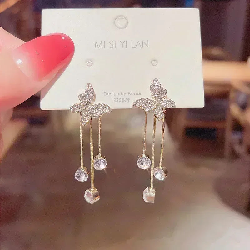 Fashion Korean Women Retro Drip Glaze Red Flower Earrings Women for Delicate Earrings Luxury Couple Engagement Jewelry Gift