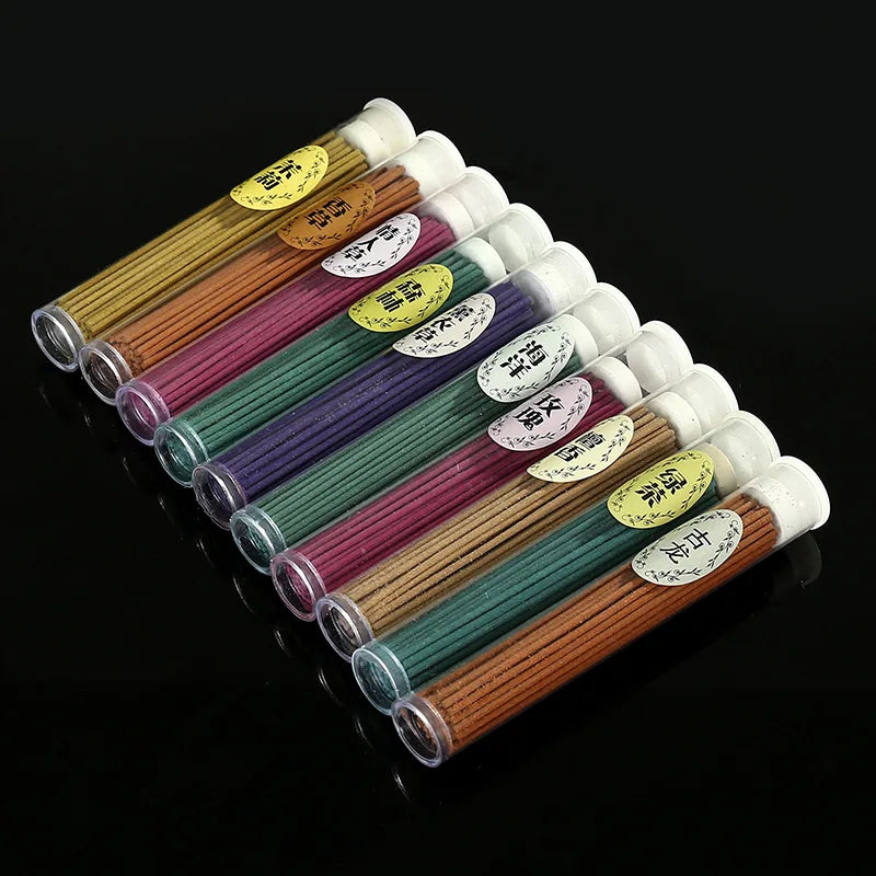 50Pcs/box Natural Incense Sticks Jasmine Lavender Scented Handmade Aromatherapy Sticks Yoga Meditation Air Purification Incenses