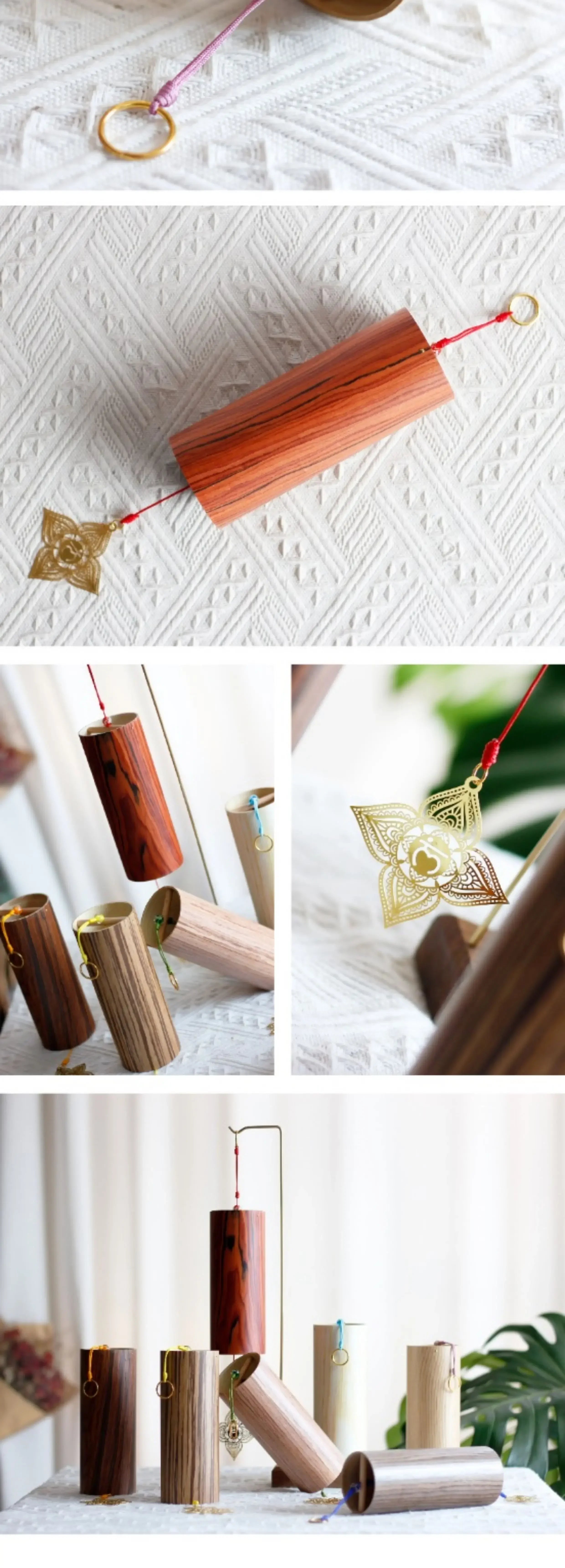 Meditation Wood Wind Chimes Landscape Sound Bell Wall Mounted Relax Chord Wind Chime Musical Instruments Sounds Accessories