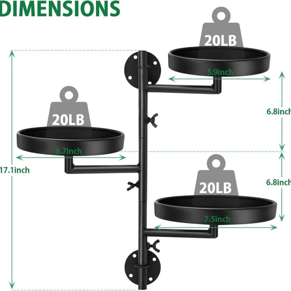 Green Plant Potted Rotating window plant stand Waterproof Simple Three layers of plant support Creative Indoor plant shelf Home