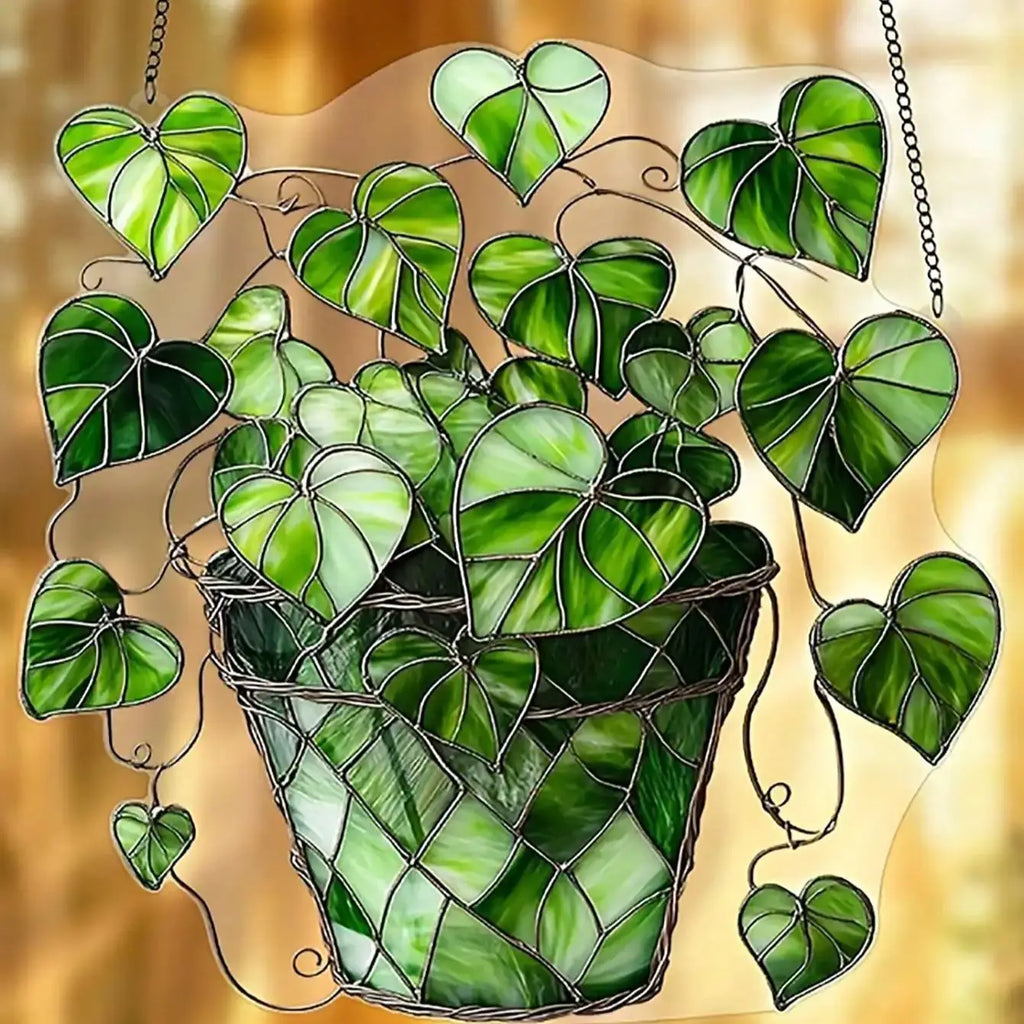 1 piece of green leafy plant sunshade, plant wall art, plant enthusiast gift, indoor garden decoration, home decoration