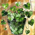 1 piece of green leafy plant sunshade, plant wall art, plant enthusiast gift, indoor garden decoration, home decoration