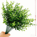 20PC Outdoor Artificial Green Plant UV-Resistant Simulated School Tree Shrubs Artificial Greenery Eucalyptus Suitable for Indoor