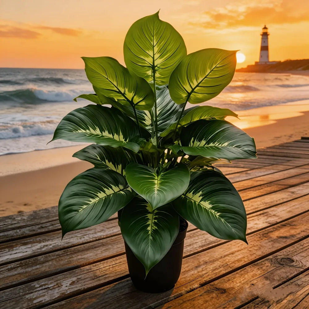 1pc Large Artificial Plant Resembling A Perennial Green Plant for Indoor and Outdoor Homes Courtyards Gardens Offices