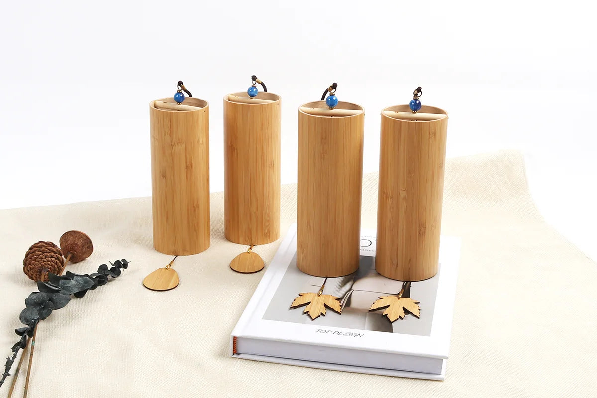 Bamboo Wind Chimes Chords Handmade Musical Windchime Sound Healing Wind Bell Musical Instruments Home Garden Patio Decoration