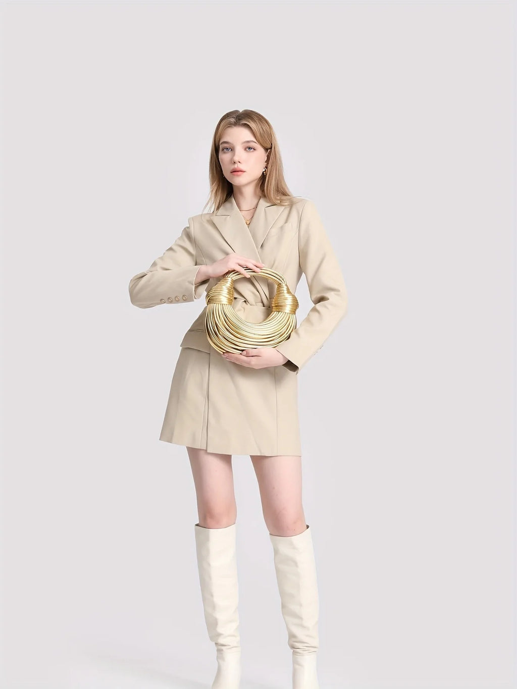 Handbags for Women 2026 New Gold Luxury Designer Brand Handwoven Noodle Bags Rope Knotted Pulled Hobo Silver Evening Clutch Chic