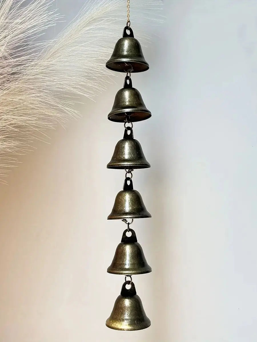 1Pc Metal Wind Chime - Classic Country-Style Iron Bell with Decorative Chain, Suitable for Patios, Gardens, and Walls, No Electricity Required, Home Decoration, Outdoor Wind Chime