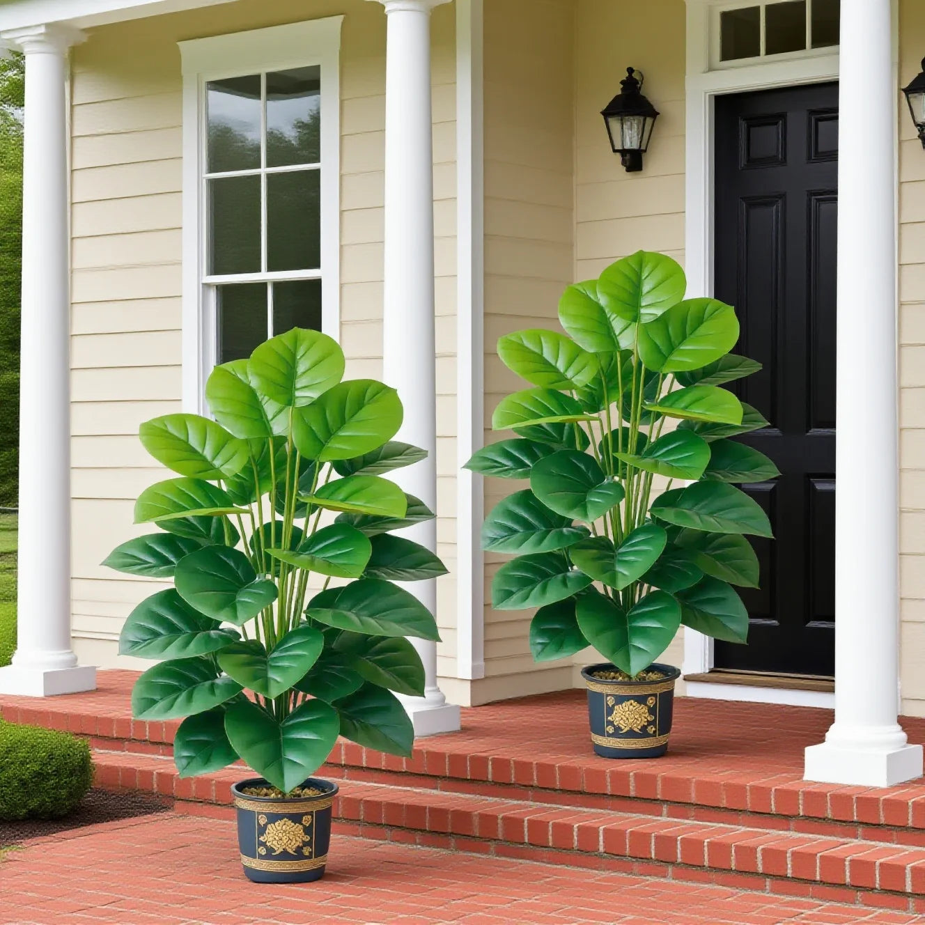 Large Artificial Pothos Plant with 24 Leaves, Tall Faux Greenery in Pot for Indoor Outdoor Decor, Perfect for Living Room, Offic