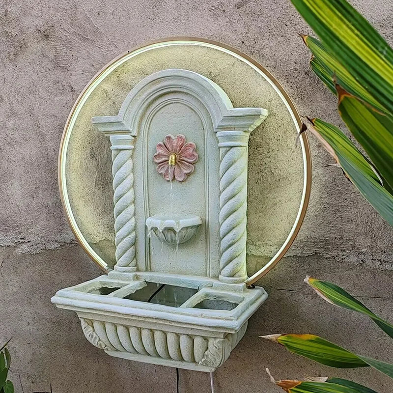 Balcony Landscape Decoration Wall Hanging Flowing Water Wall Hanging Fountain Courtyard Creative Pastoral
