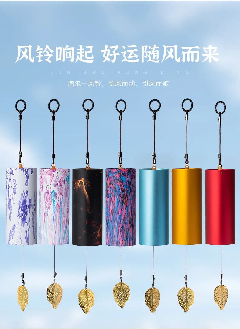 Healing Koshi Chime for Yoga & Meditation, Japanese Style Bamboo Hand-cranked Wind Chime, Zen Decor Metal Chord Chime Ornament