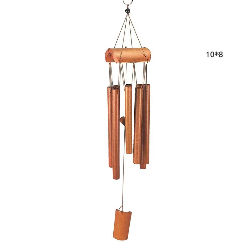 Natural Wind Chimes Handmade Tubes Bamboo Bell Outdoor Yard Garden Windchime Crafts  Indoors Pendant Balcony Home Hotel Decor