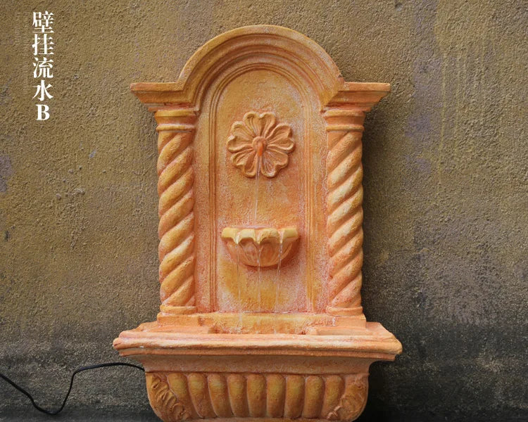 Balcony Landscape Decoration Wall Hanging Flowing Water Wall Hanging Fountain Courtyard Creative Pastoral