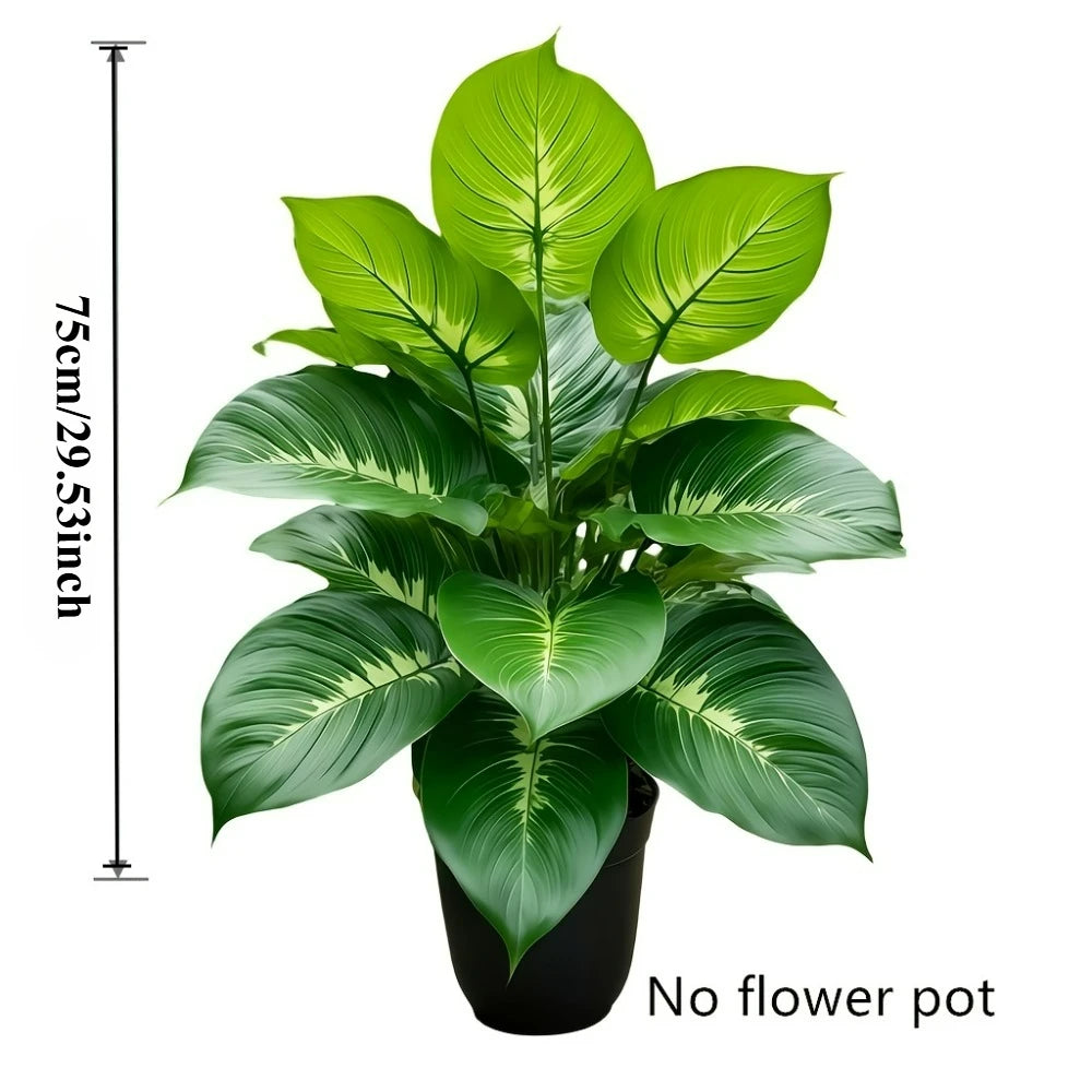 1pc Large Artificial Plant Resembling A Perennial Green Plant for Indoor and Outdoor Homes Courtyards Gardens Offices