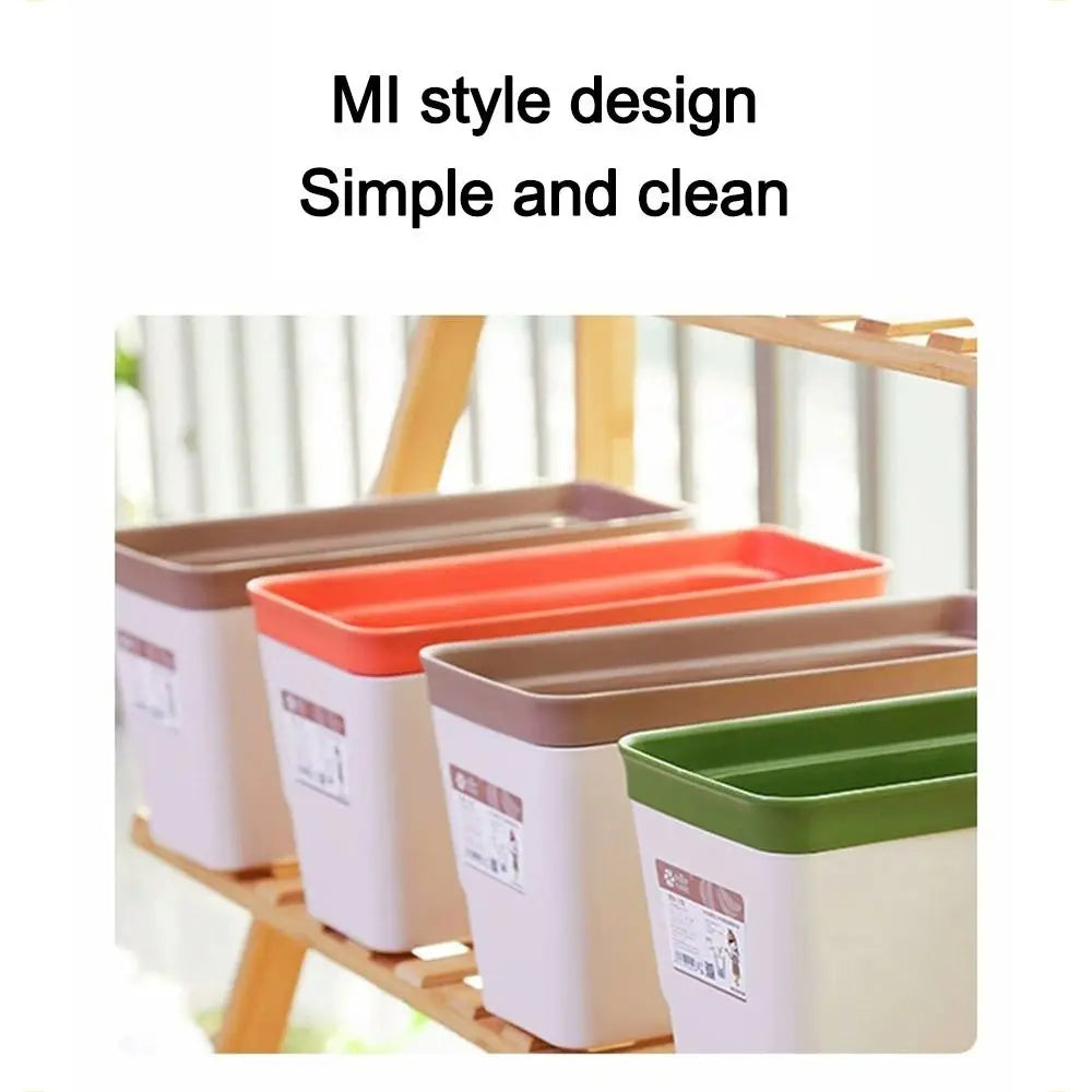 Modern Stylish Double Layer Flower Pot Rectangular Indoor Flower Planter Box Self Watering Plant Pot Hydroponics Planter