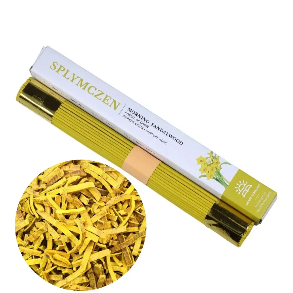 Natural Sandalwood Incense Sticks for Home | Calming Meditation, Yoga, Prayer, Blessing Ceremony, Buddha Worship |  Long-Lasting