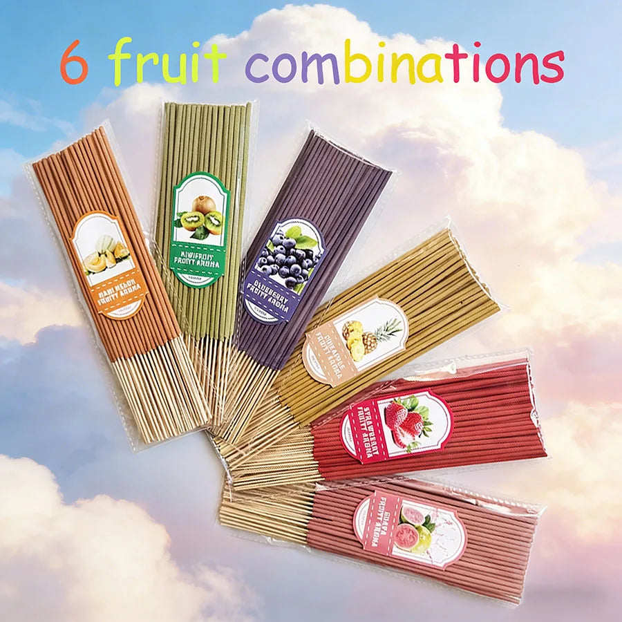 6 types of 150pcs handmade bamboo stick incense, long-lasting fragrance, suitable for home, office relaxation/meditation/yoga