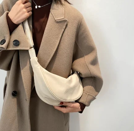 Upgraded Version Simple Design Women's Messenger Bag Nylon Hobos Small Shoulder Bags Vintage Female Girls Purse Cloth Handbags