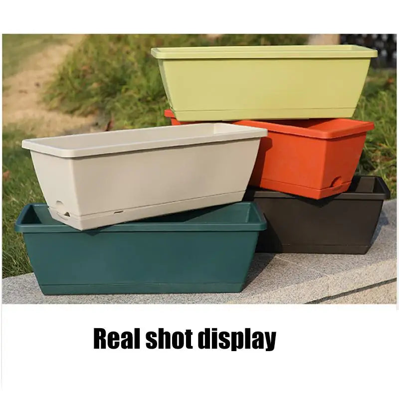 Indoor Self Absorbing Flower Pot For Vegetables Compact With Drainage Tray For Office Windowsill Or Home Decor