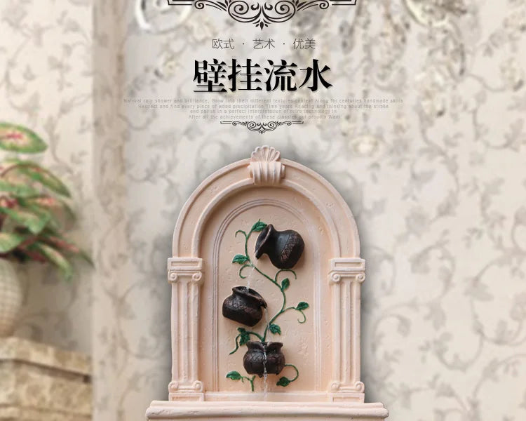 Balcony Landscape Decoration Wall Hanging Flowing Water Wall Hanging Fountain Courtyard Creative Pastoral