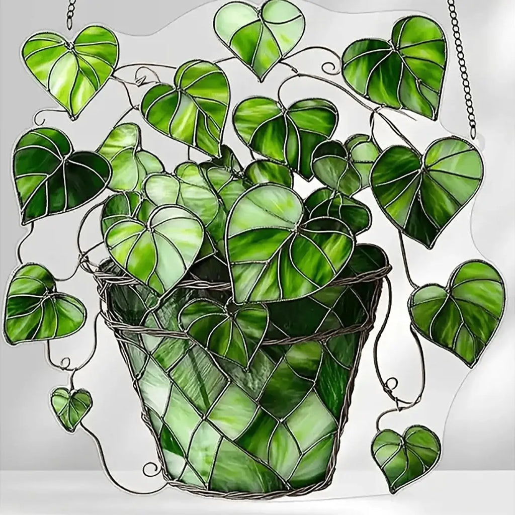 1 piece of green leafy plant sunshade, plant wall art, plant enthusiast gift, indoor garden decoration, home decoration