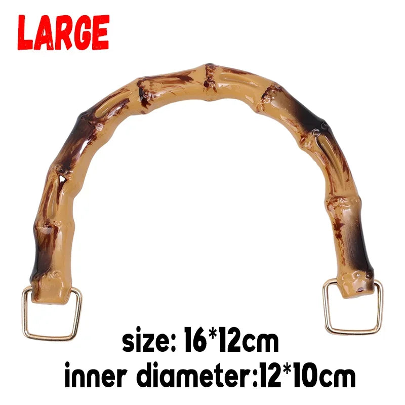 Vintage Women Bamboo Handles Purses Hand Bags U Shape Bag Strap for DIY bag Accessories Highquality Plastic Handle Replacement