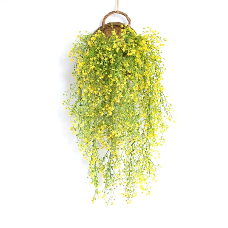 Artificial Plants Vines  Flower Wall Hanging Faux Rattan  Indoor Outdoor Green Plant  Plant Flower Wall Decoration Home Decor