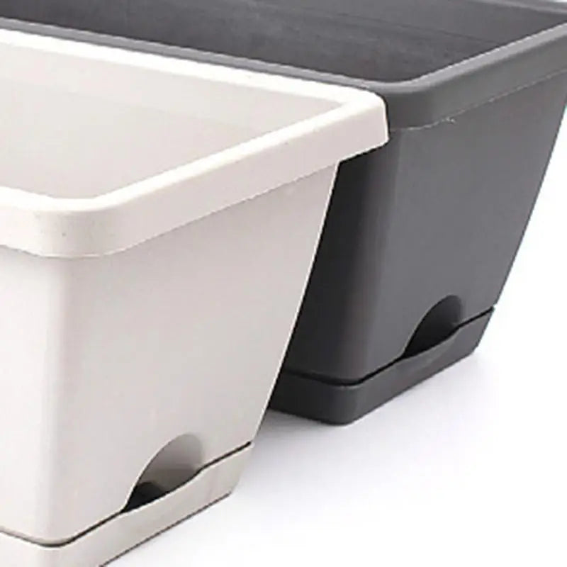 Indoor Self Absorbing Flower Pot For Vegetables Compact With Drainage Tray For Office Windowsill Or Home Decor