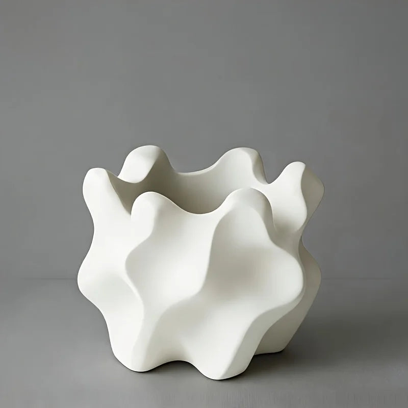 Modern Retro Geometric Indoor/Outdoor Planter Pot with Drainage Hole - Irregular Shaped Plant Pot,Suitable for Succulents