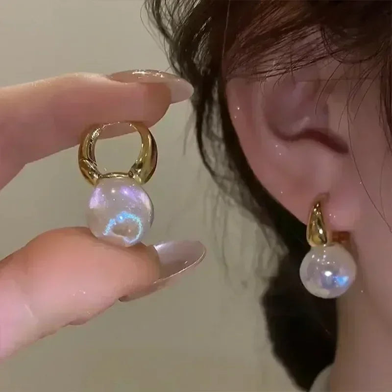 Fashion Korean Women Retro Drip Glaze Red Flower Earrings Women for Delicate Earrings Luxury Couple Engagement Jewelry Gift