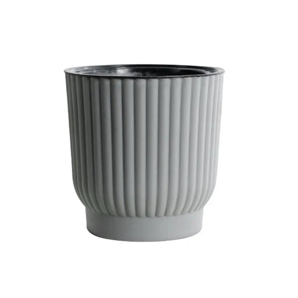 Indoor Self Watering Pot Ventilated Basin Planter Self Watering Indoor Plant Pots with Reservoir Rope Modern Plastic for Herbs
