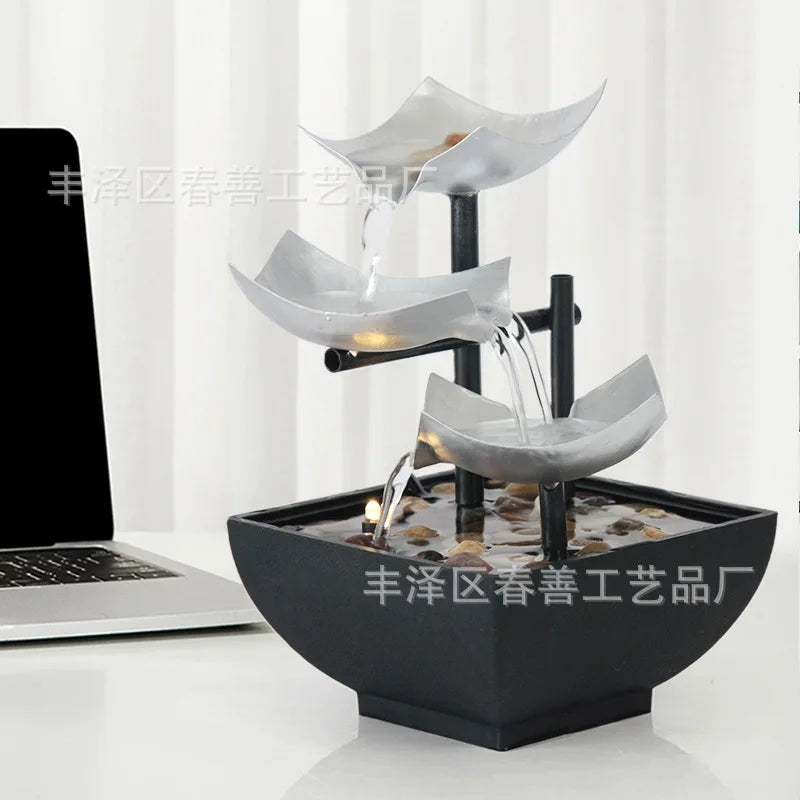 Water Decoration Tabletop Fountain Crafts Office Water Fountain Feng Shui Decoration Home Accessories