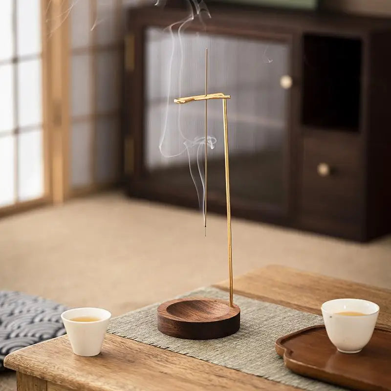 New Creative Upside Down Incense Burner Incense Stick Holder Wooden Anti-Ash Design Incense Stick Meditation Spa Room Home Decor