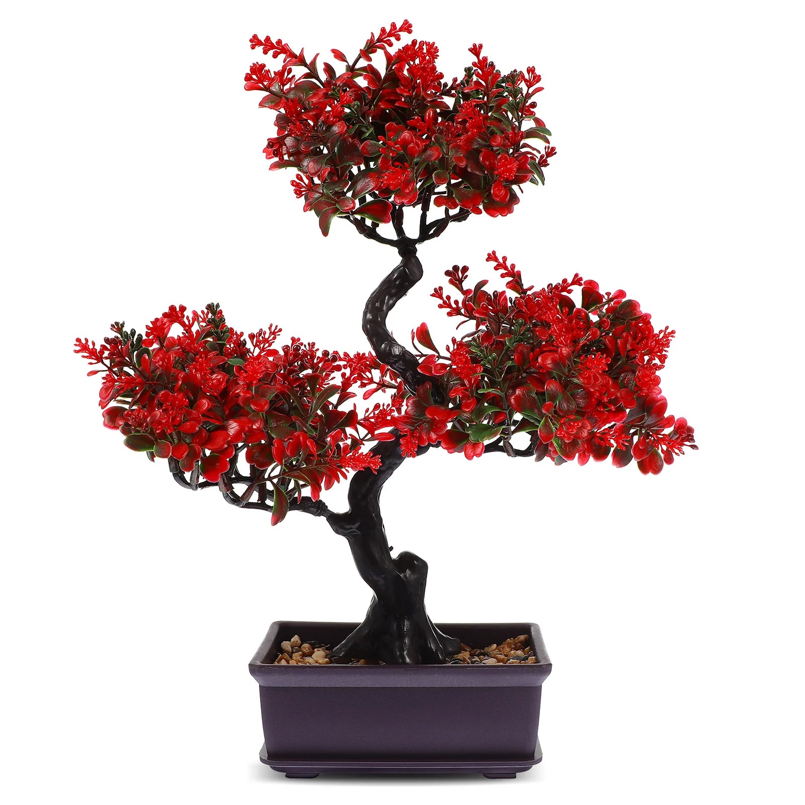 Realistic Artificial Bonsai Tree Indoor Decor Plants Desk Home Office Japanese Pot Artificial Flowers Premium Material Safe