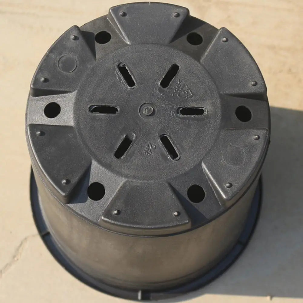 Indoor Plant Pot Black Plastic Flowerpot Planter with Drainage Holes Reinforced Rim Nursery Container Gallon Planter Pot