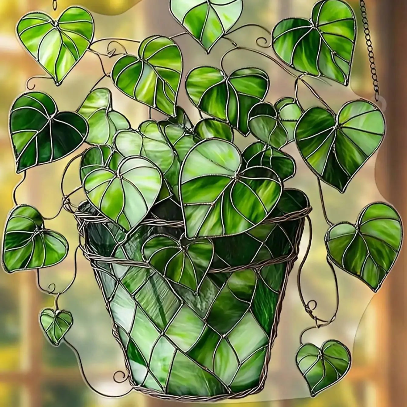 1 piece of green leafy plant sunshade, plant wall art, plant enthusiast gift, indoor garden decoration, home decoration