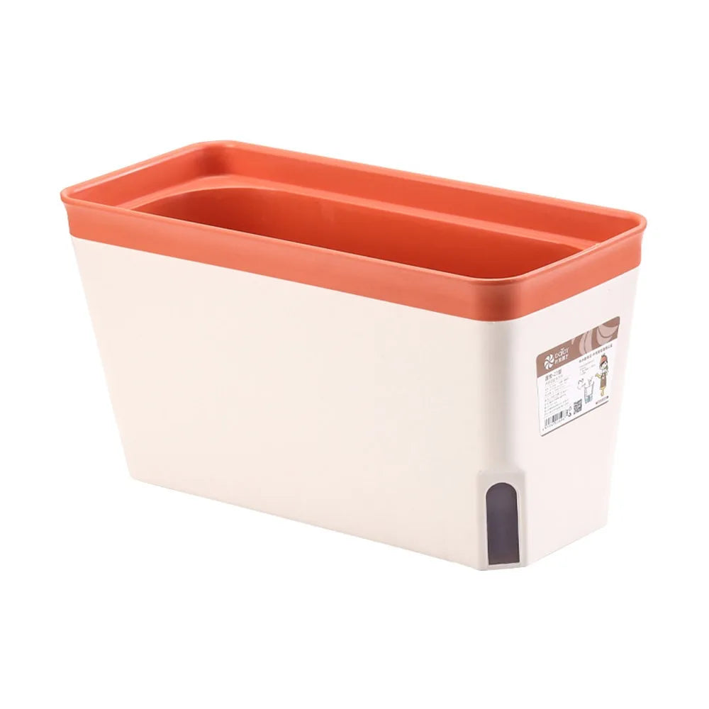 Modern Stylish Double Layer Flower Pot Rectangular Indoor Flower Planter Box Self Watering Plant Pot Hydroponics Planter