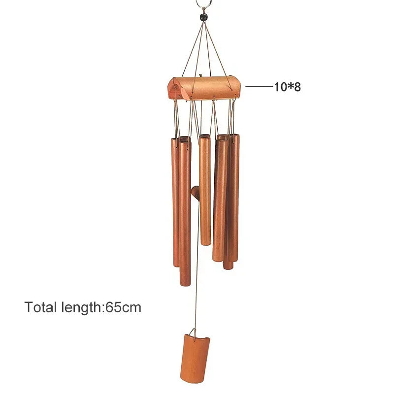 Natural Wind Chimes Handmade Tubes Bamboo Bell Outdoor Yard Garden Windchime Crafts  Indoors Pendant Balcony Home Hotel Decor