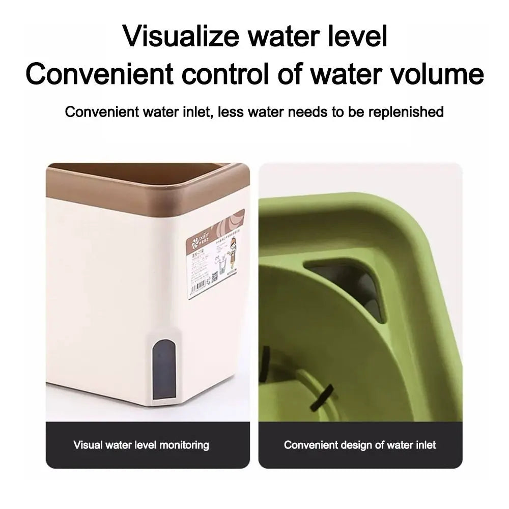 Modern Stylish Double Layer Flower Pot Rectangular Indoor Flower Planter Box Self Watering Plant Pot Hydroponics Planter