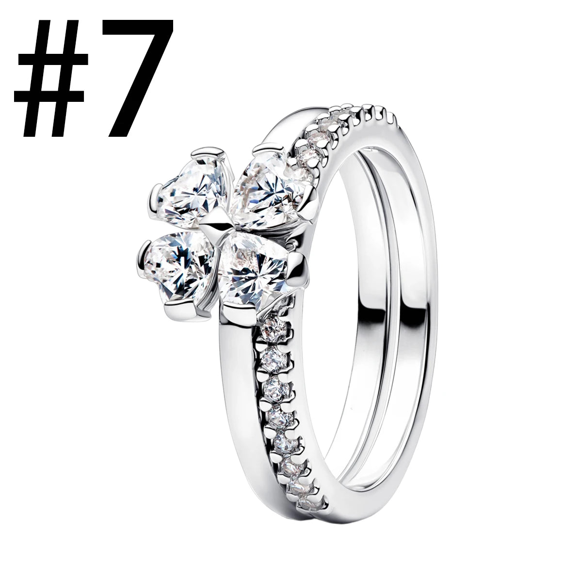 New 925 Sterling Silver Four Leaf Clover Flower Ear Stud Ring Pendant Bead fit DIY Women's Bracelets Necklaces Jewelry Gifts