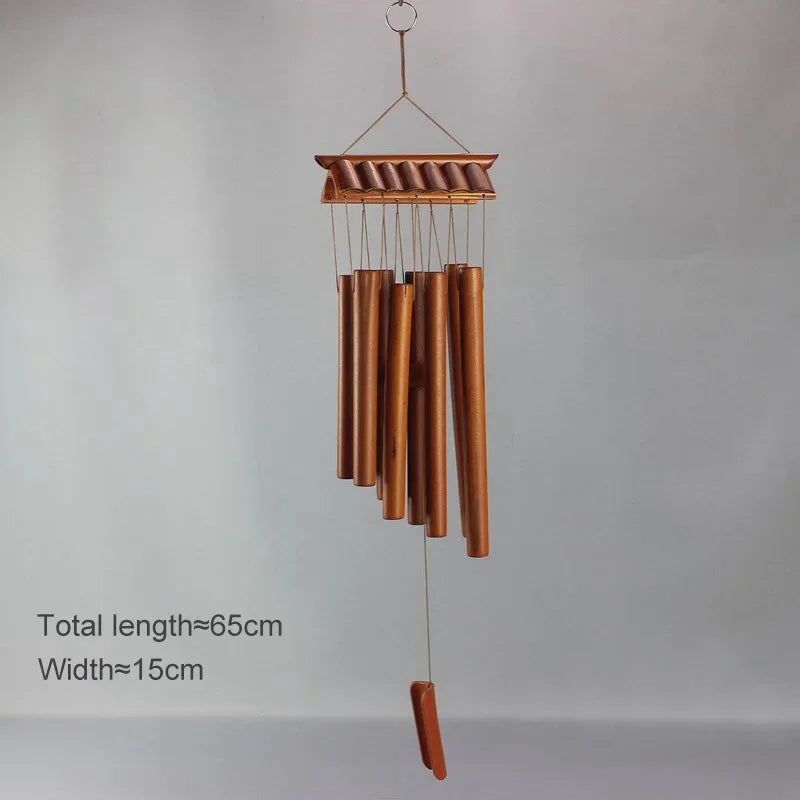 Natural Wind Chimes Handmade Tubes Bamboo Bell Outdoor Yard Garden Windchime Crafts  Indoors Pendant Balcony Home Hotel Decor