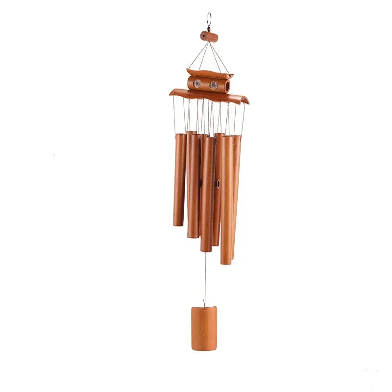 Natural Wind Chimes Handmade Tubes Bamboo Bell Outdoor Yard Garden Windchime Crafts  Indoors Pendant Balcony Home Hotel Decor