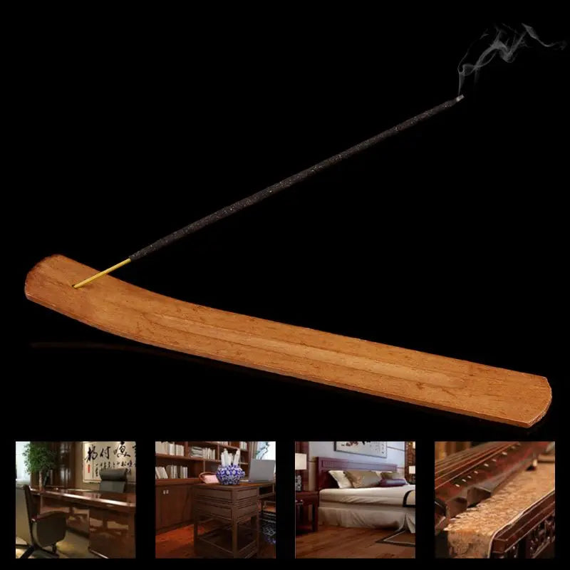 Natural Wooden Incense Stick Holder Incense Board for Burner Holder Home Decoration for Home Bedroom Office Desktop Deco
