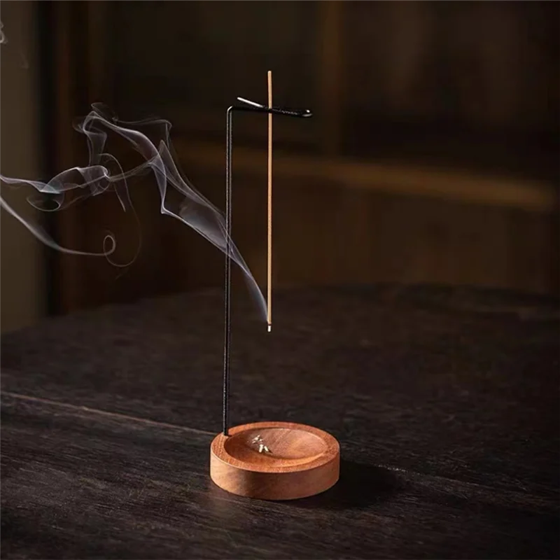 A69eincense Stick Holder Exquisite Decorative Wooden Incense Burner Ornament With Base Living Room Supply Decorative