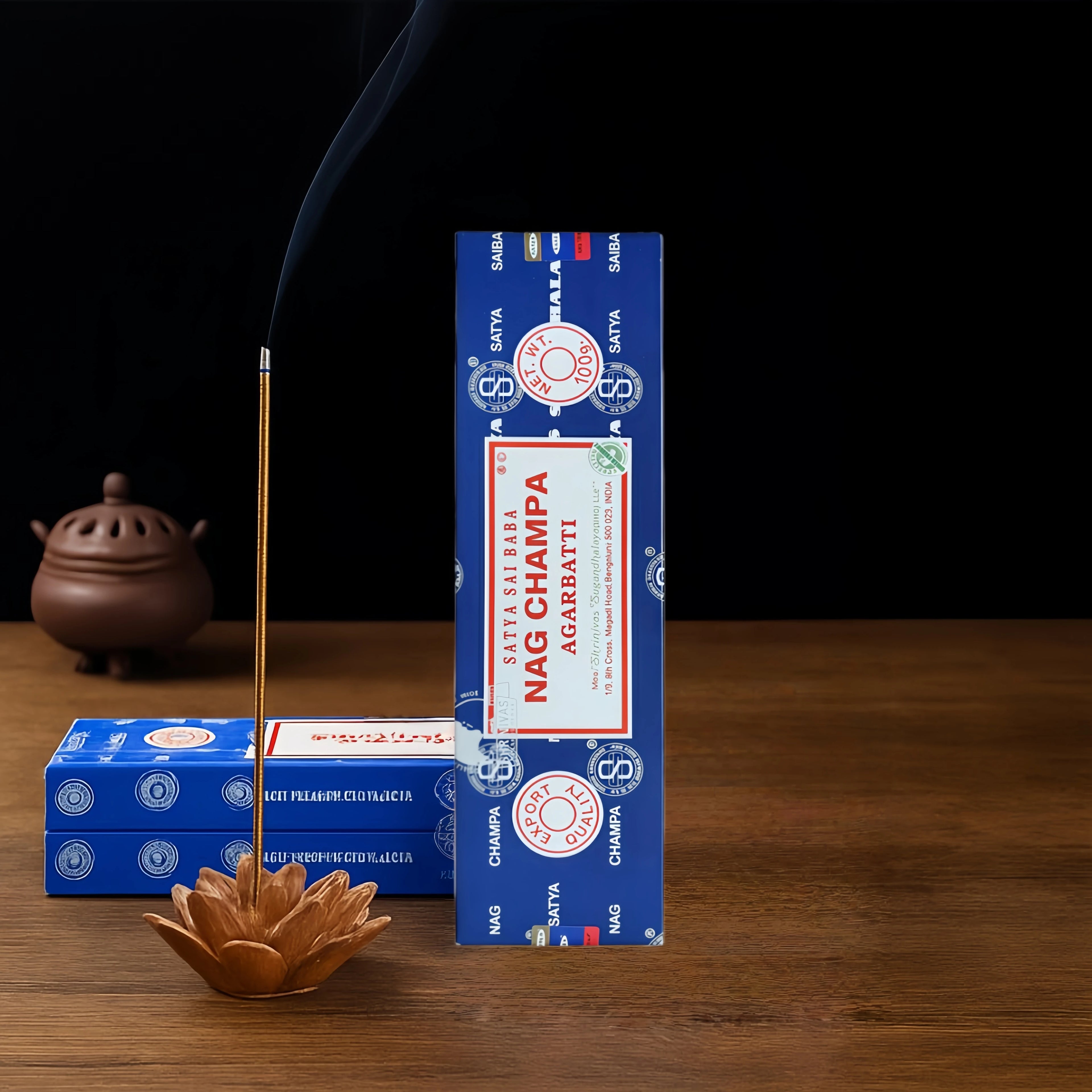 Satya Sai Baba Nag Champa Incense Sticks, 15-gram/40-gram/100-gram(Pack of 1)